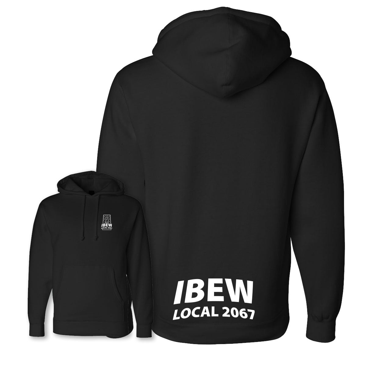 Personalized Heavyweight IBEW Local 2067 Hoodie Black