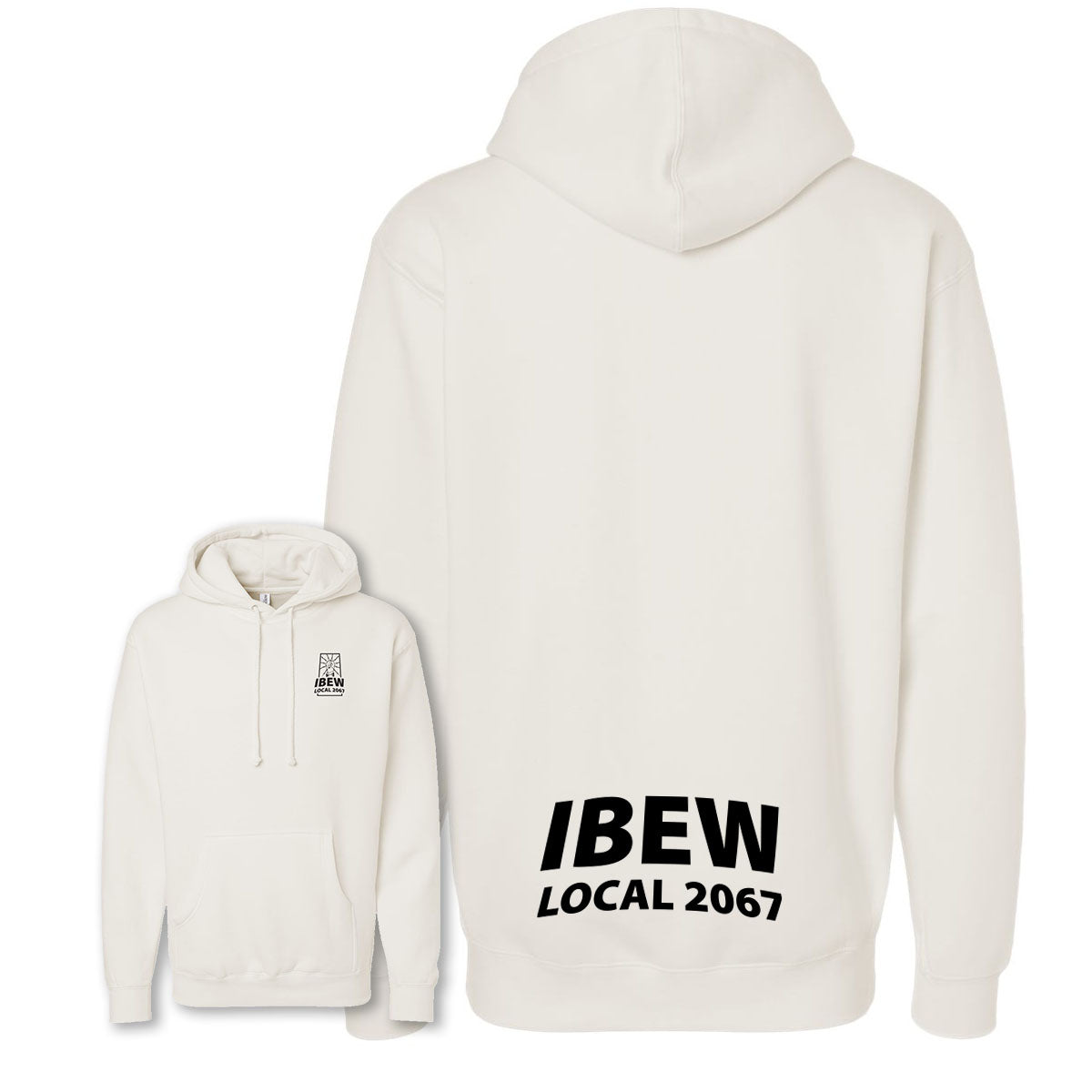 Personalized Heavyweight IBEW Local 2067 Hoodie Bone