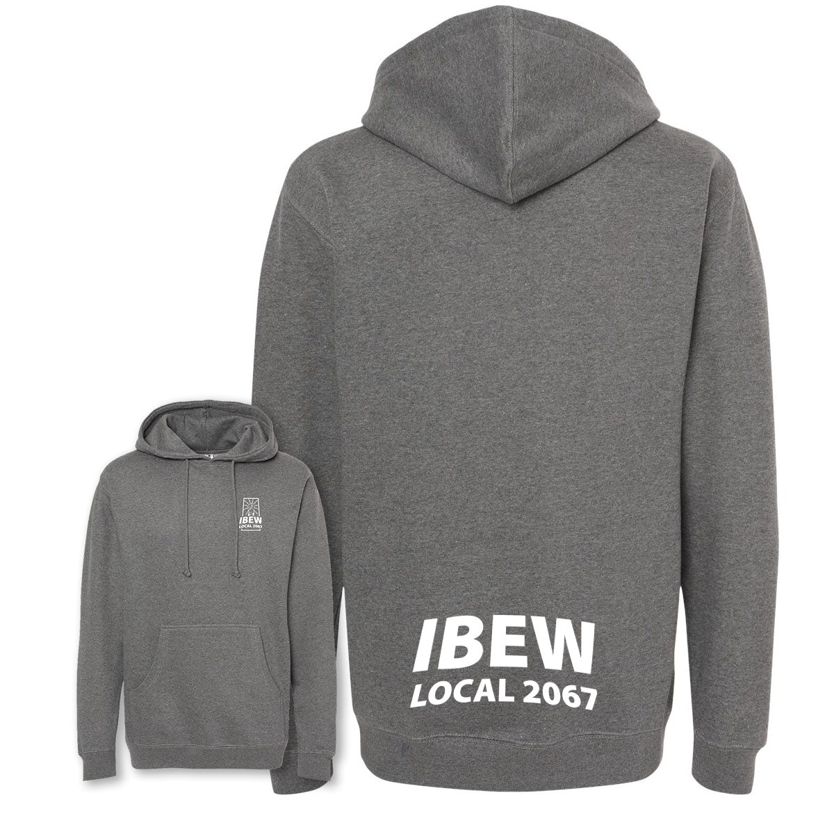 Personalized Heavyweight IBEW Local 2067 Hoodie Gunmetal