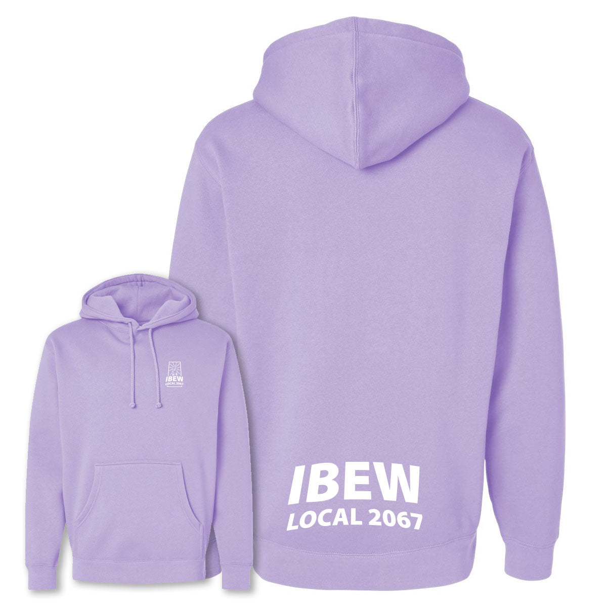 Personalized Heavyweight IBEW Local 2067 Hoodie Lavender