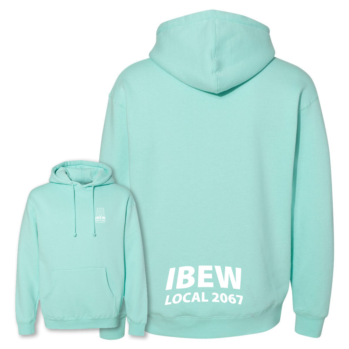 Personalized Heavyweight IBEW Local 2067 Hoodie Mint