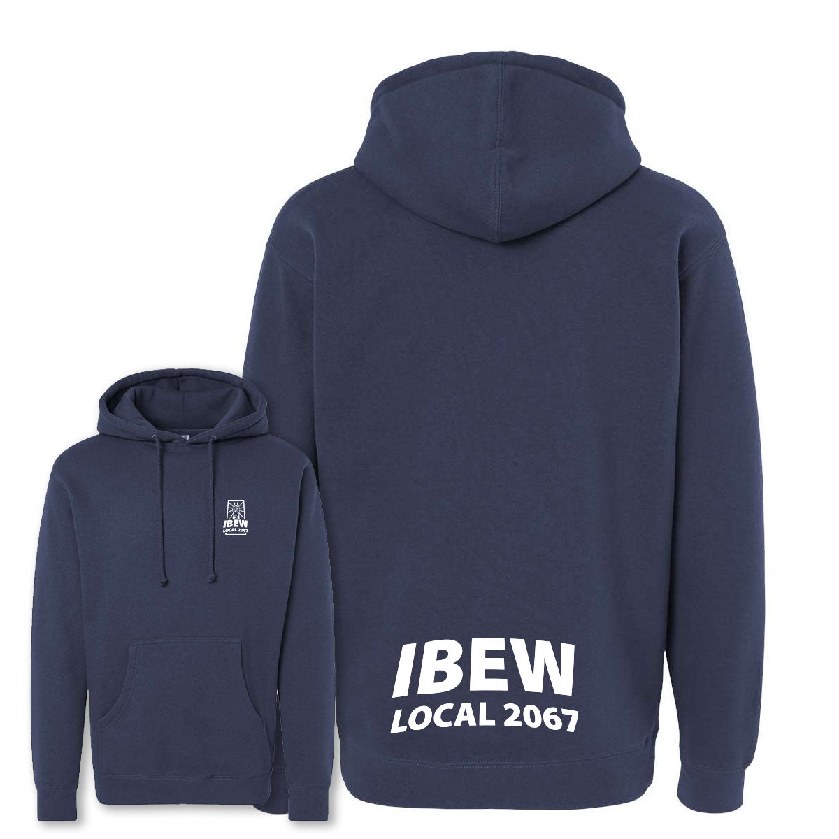 Personalized Heavyweight IBEW Local 2067 Hoodie Navy Blue