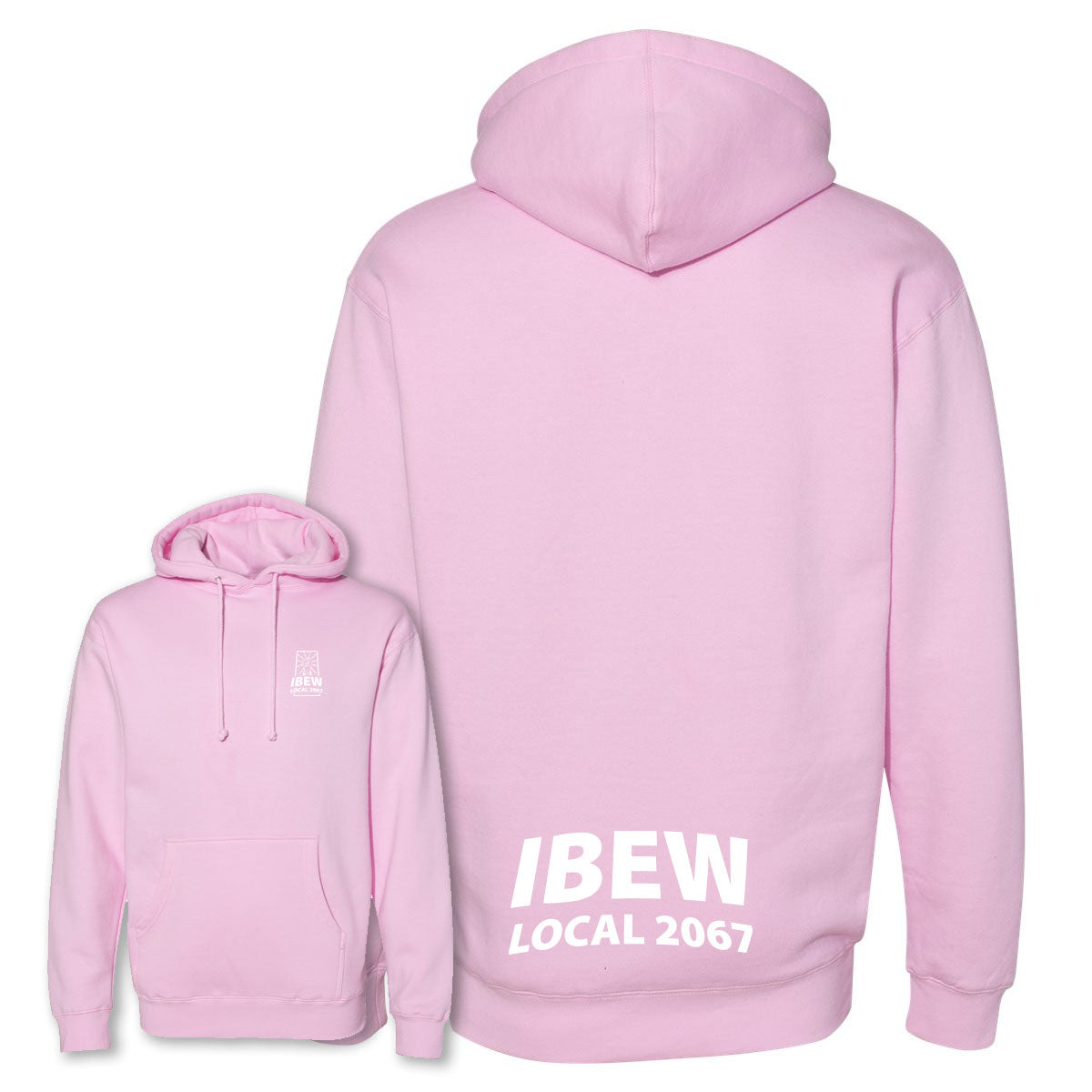 Personalized Heavyweight IBEW Local 2067 Hoodie Pink