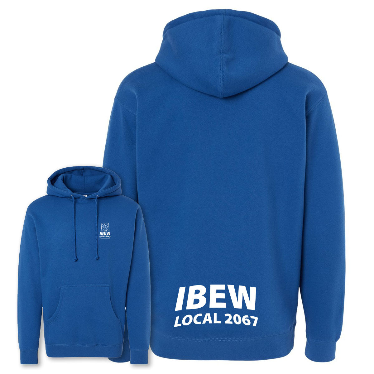 Personalized Heavyweight IBEW Local 2067 Hoodie Royal Blue