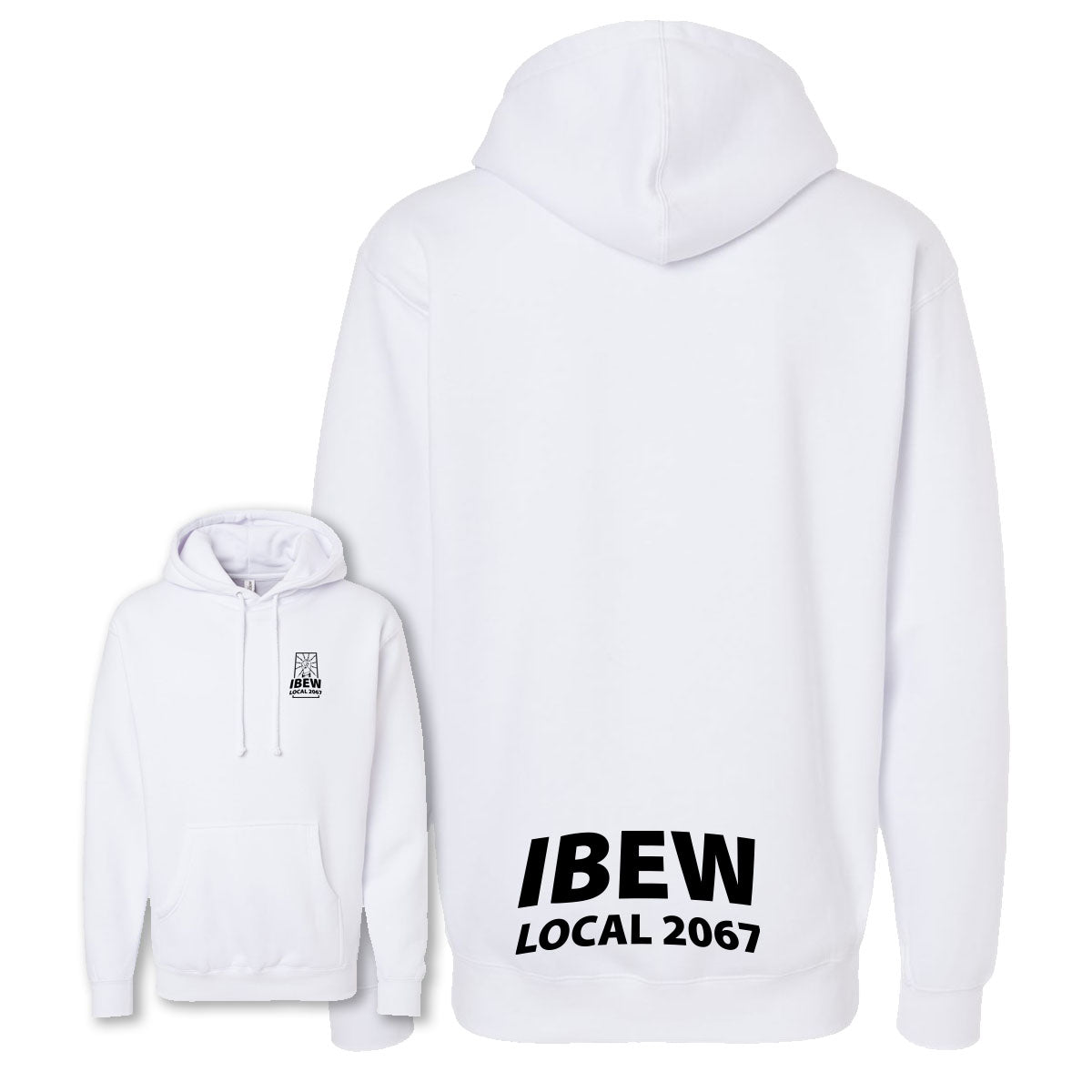 Personalized Heavyweight IBEW Local 2067 Hoodie White