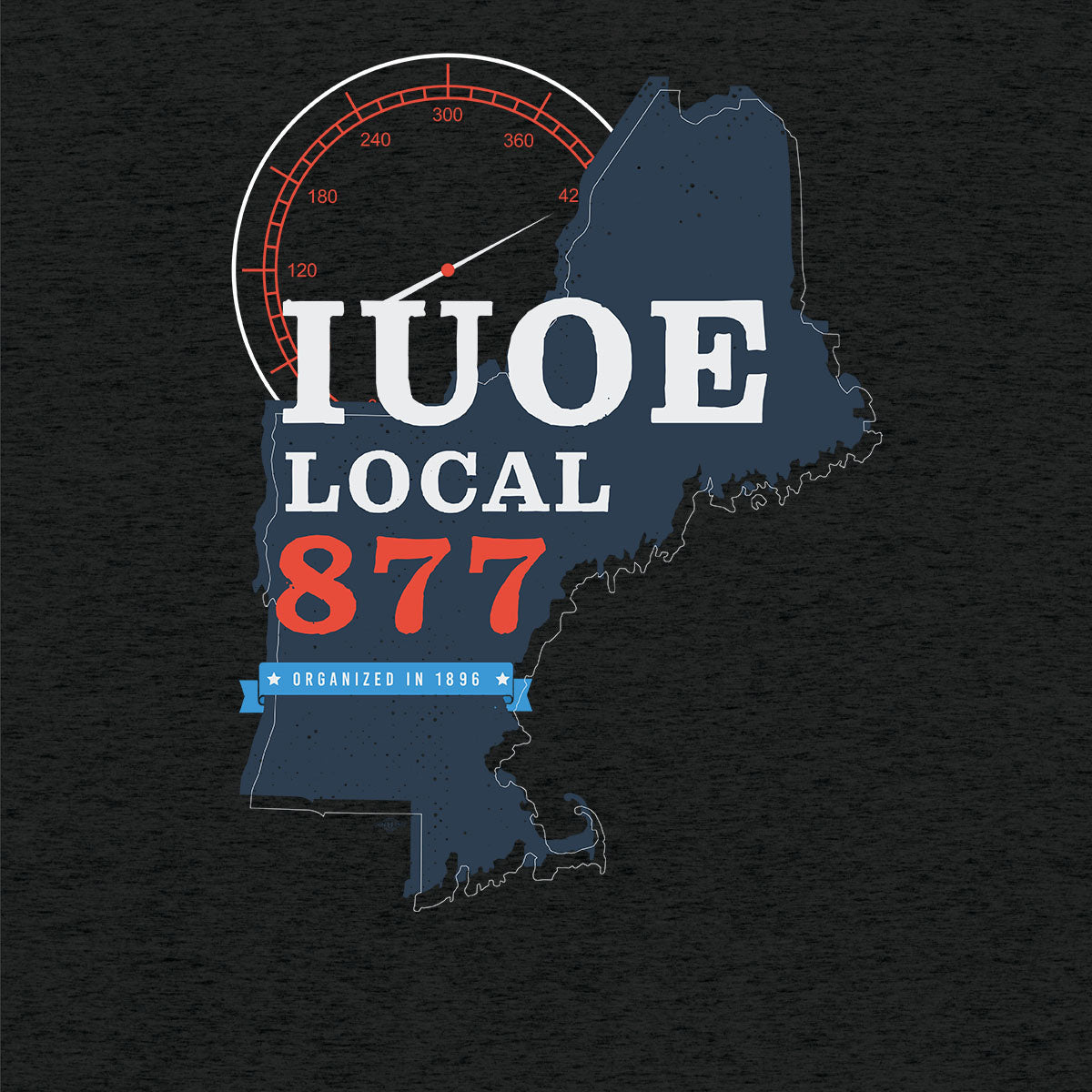 State Shape IUOE 877 Apparel - Charcoal Heather