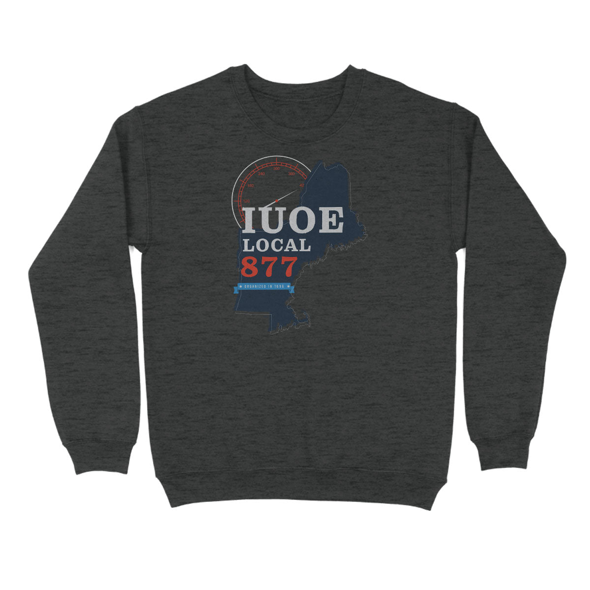 State Shape IUOE 877 Apparel - Charcoal Heather