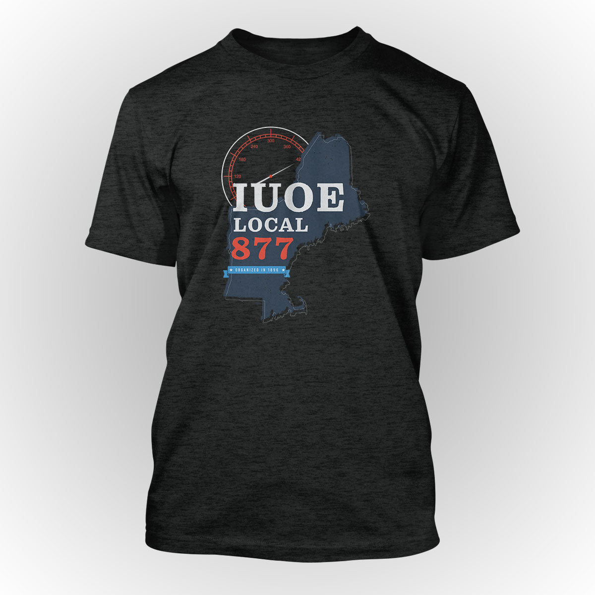 State Shape IUOE 877 Apparel - Charcoal Heather