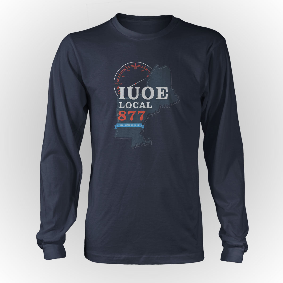 State Shape IUOE 877 Apparel - Navy