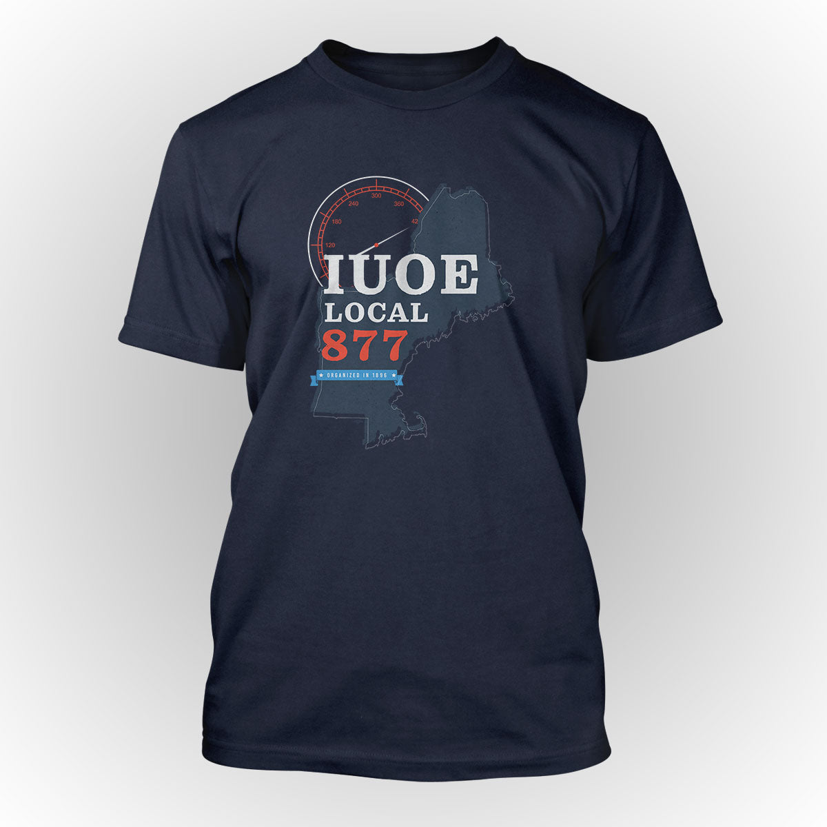 State Shape IUOE 877 Apparel - Navy