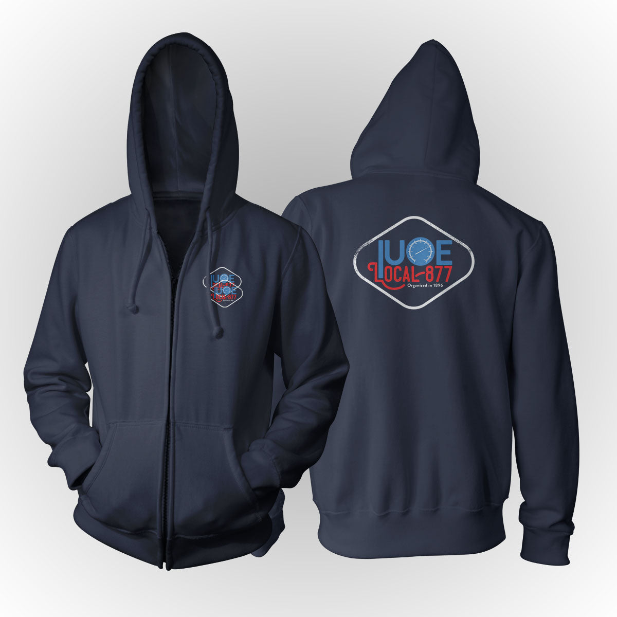 Round Diamond IUOE 877 Apparel - Navy