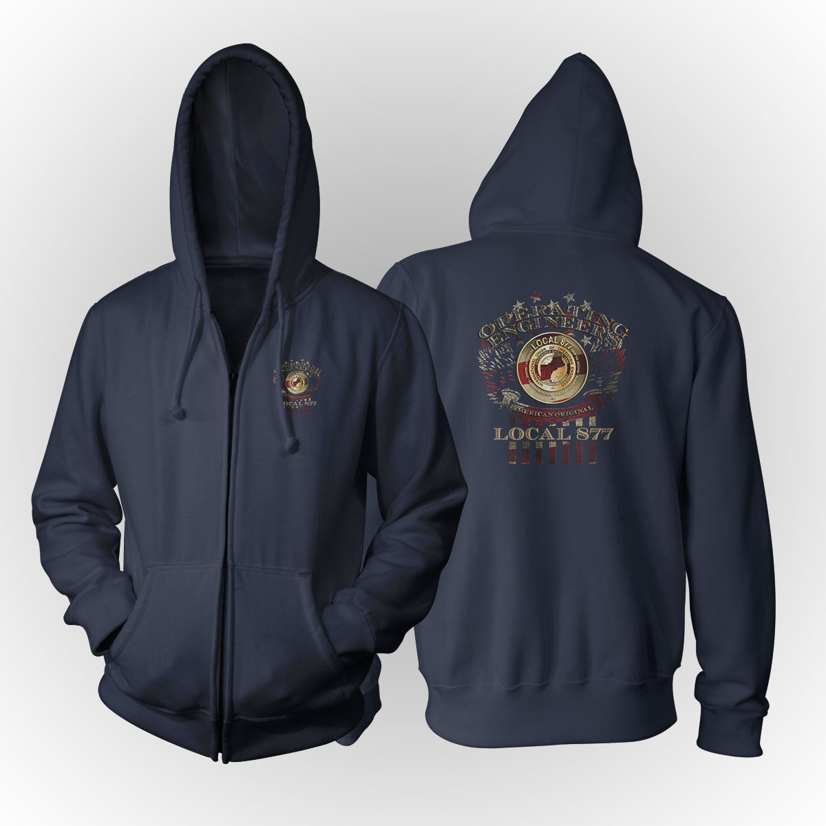 Winged Eagle IUOE 877 Apparel - Navy