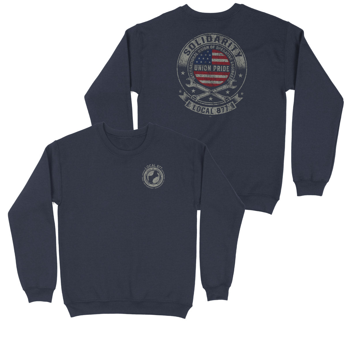 Solidarity IUOE 877 Apparel - Navy