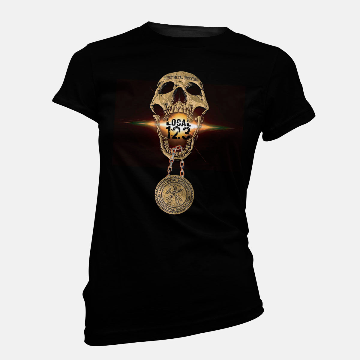 Sheet Metal Skull Medallion Union Apparel