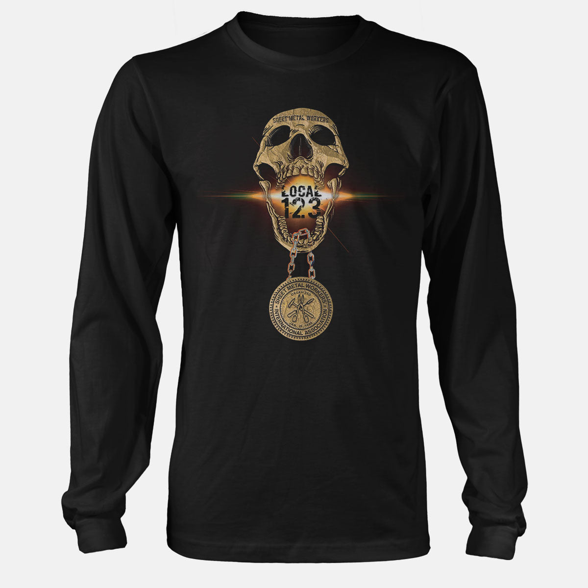 Sheet Metal Skull Medallion Union Apparel